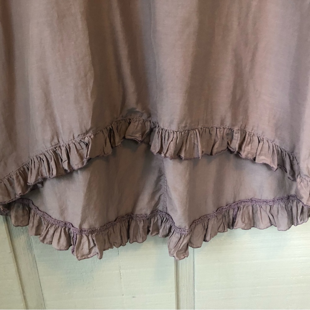 bryn walker lavender ruffle bottom hi lo dress Small - Picture 5 of 7